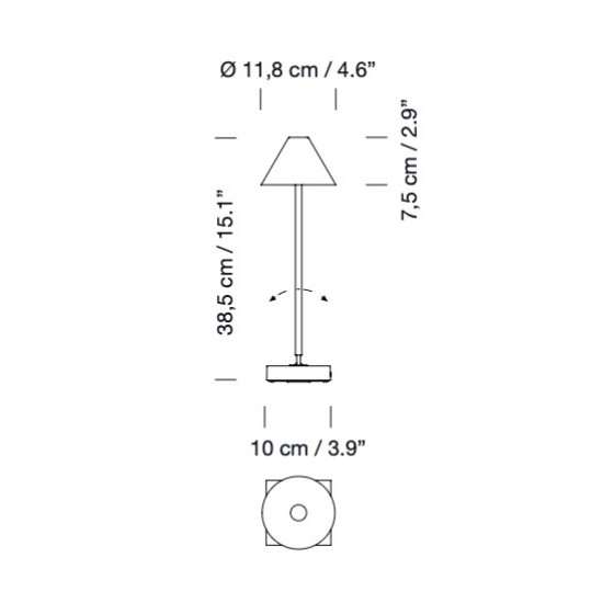 Santa & Cole Gira Mini Portable Table Lamp